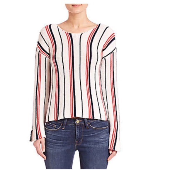 Frame Denim Sweaters - FRAME Striped Crew Sweater / Size S